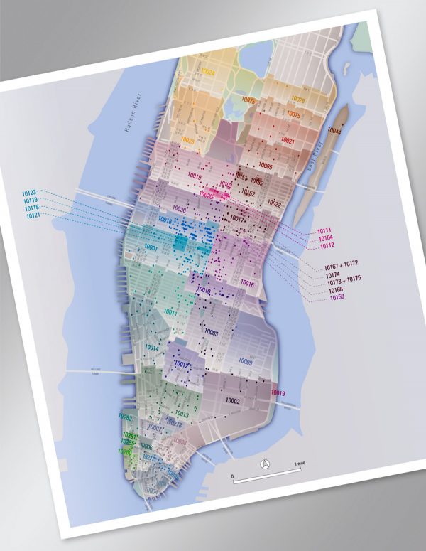 Manhattan Zipcode Map